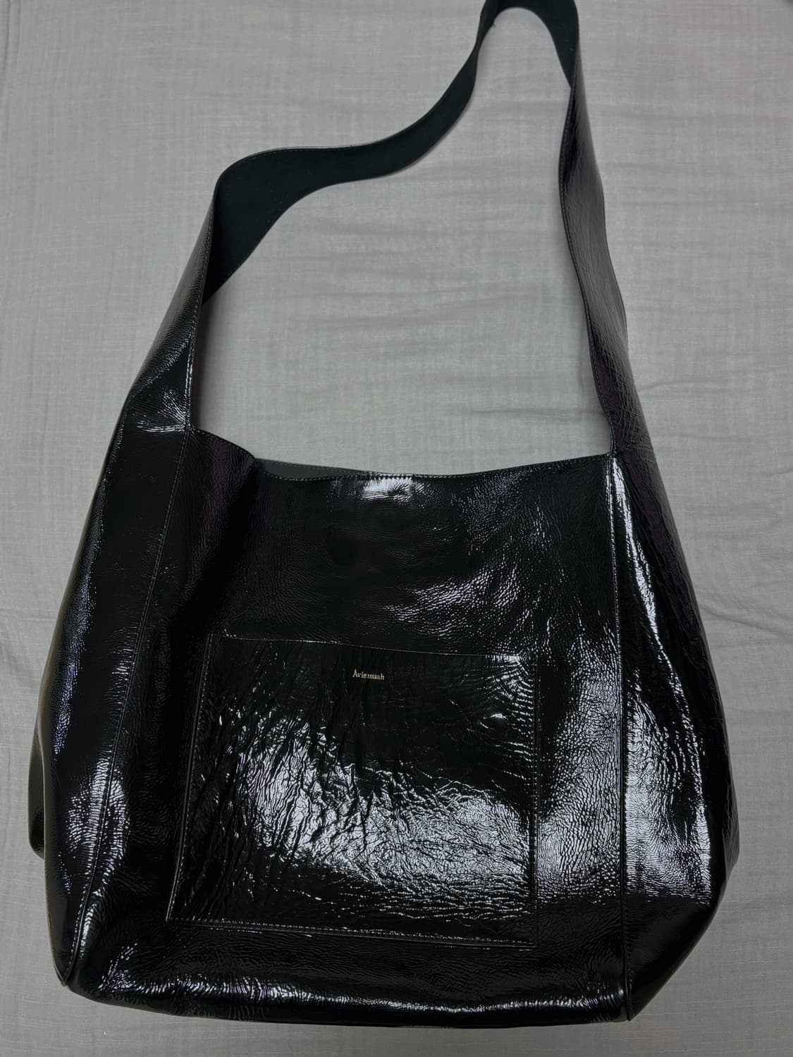 Aviemuah 아비에무아 원더러백 글로시 블랙 상품이미지1