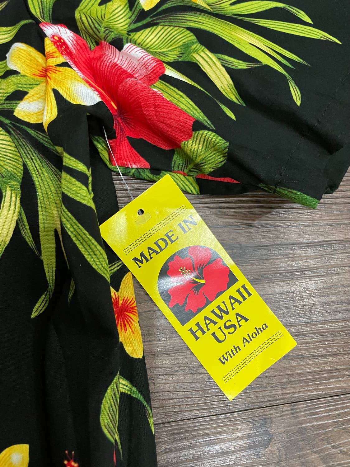 RJC Made In Hawaii 히비스커스 트로픽 하와이안 셔츠 블랙 상품이미지3