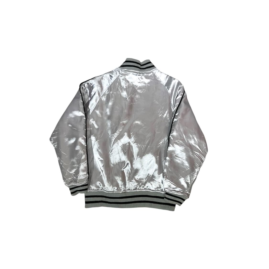 일본 빈티지 메탈 실버 유광 마원 항공 잠바 L 상품이미지5