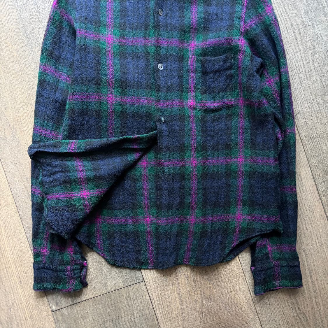 Check Fulling Wool Blouse 상품이미지5