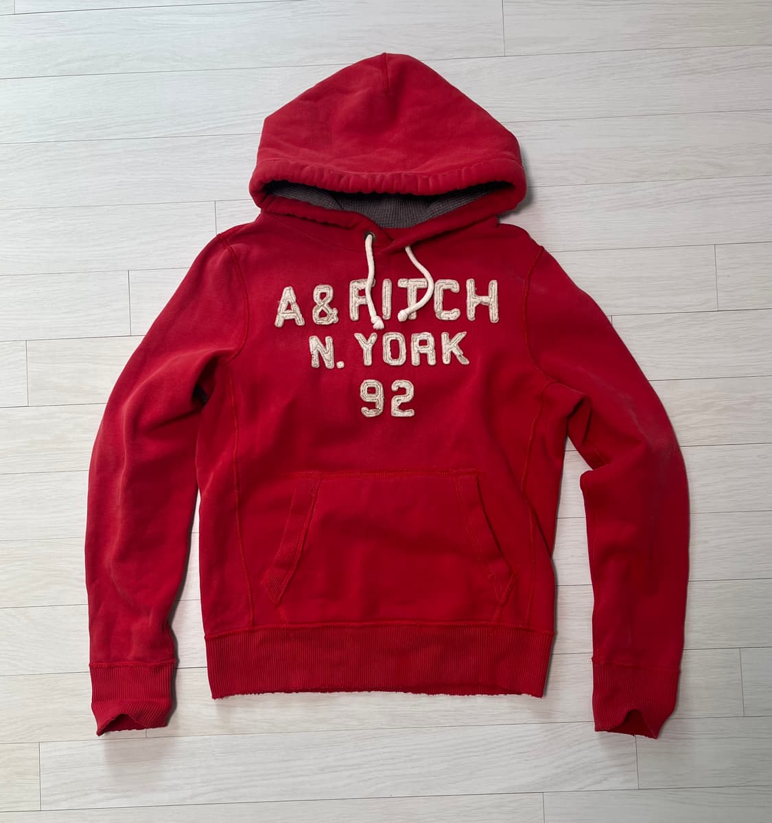 아베크롬비 후드 y2k 레드 L    남녀공용 상품이미지1