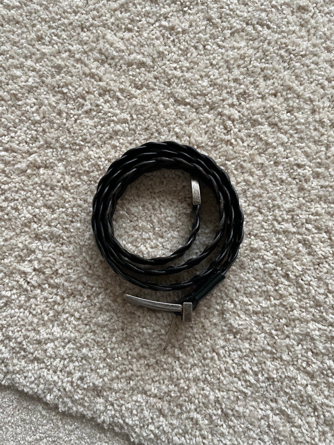 코펜하겐 핸드메이드 블랙 위빙 벨트 상품이미지3