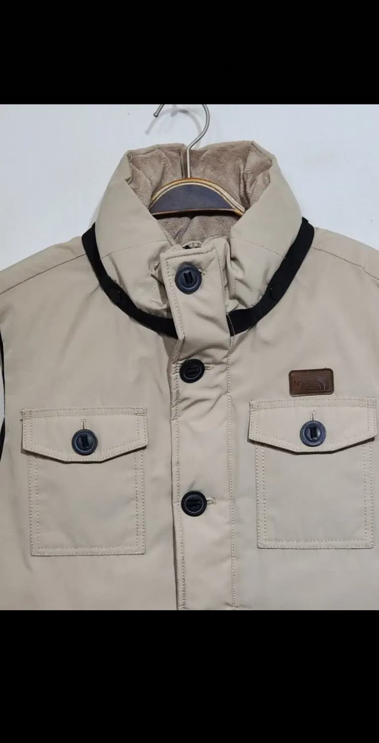 (100) 노스페이스 구스다운 패딩조끼 베이지 거위털 베스트 집업  상품이미지2