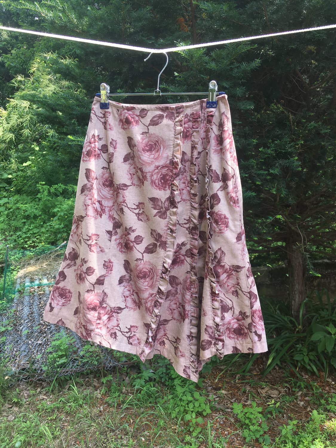 L'EST ROSE 레이스 핀턱 치마 상품이미지1