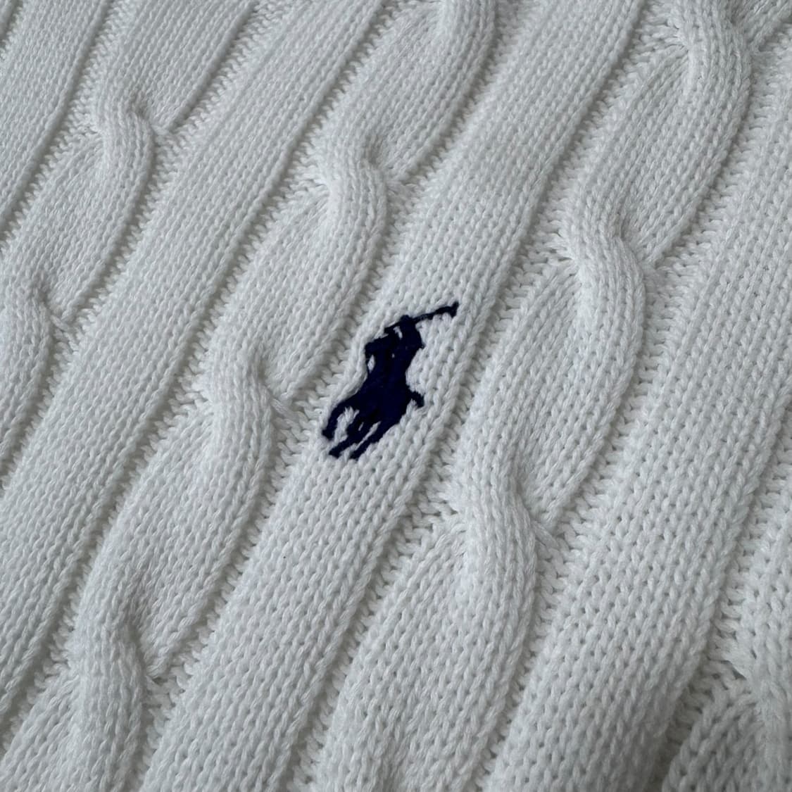 여성 신형 폴로 랄프로렌 화이트 꽈배기 반팔니트 상품이미지3