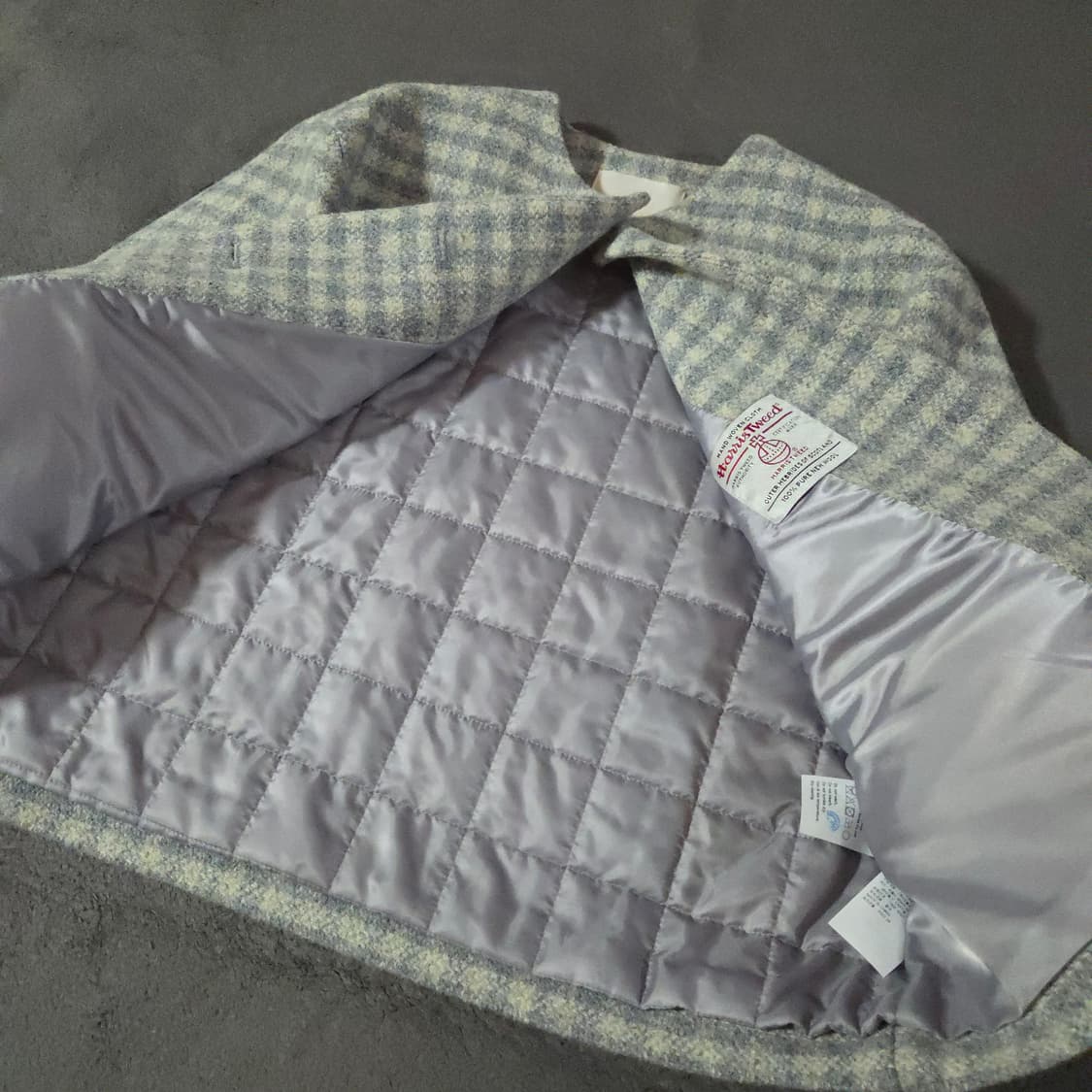 해리스트위드 프론트로우 체크 트위드 크롭 자켓 S 상품이미지7