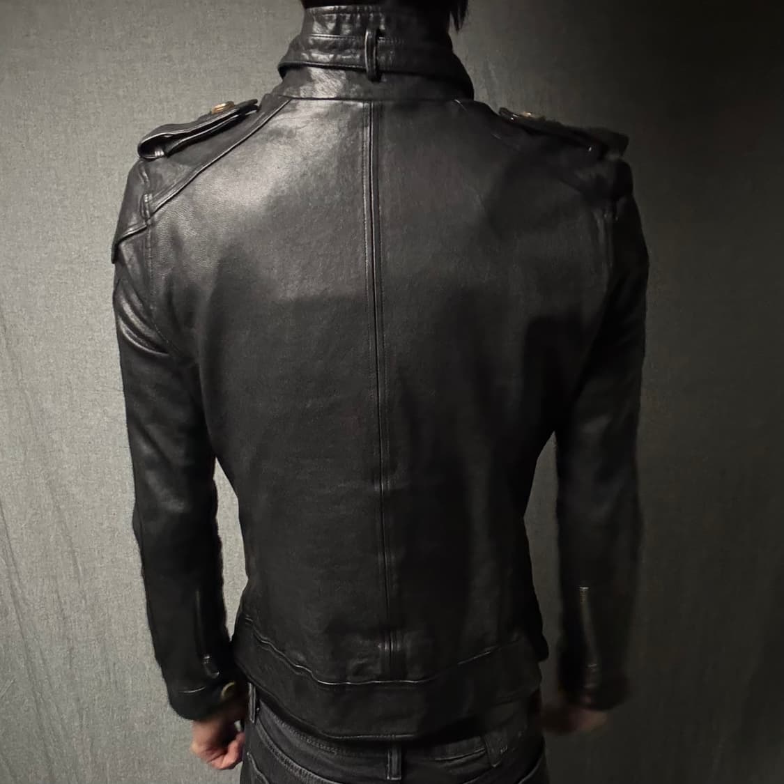 goat skin pocket leather jacket 상품이미지5
