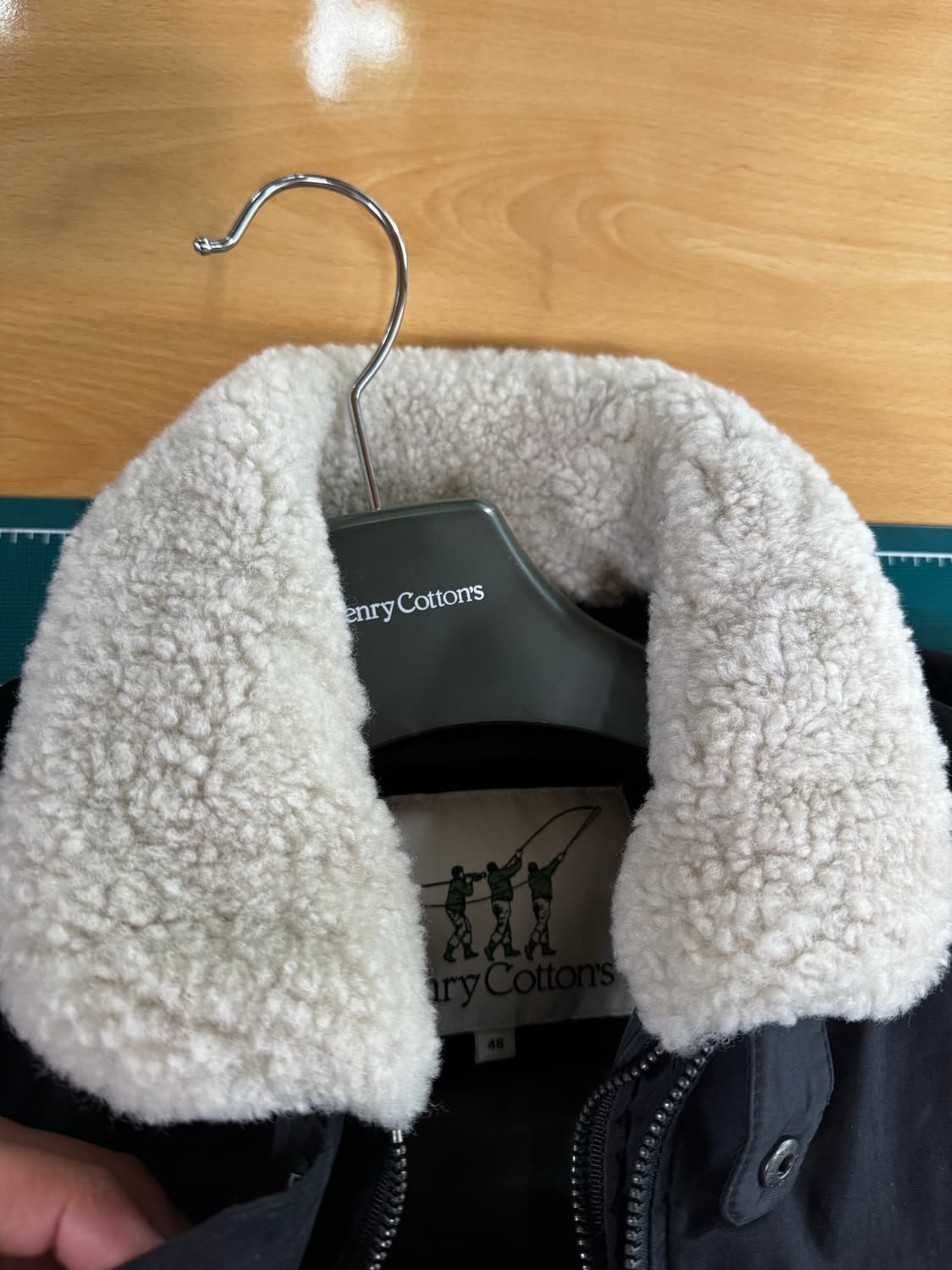 95,M)헨리코튼 스핏파이어 구스다운 블루종 블랙 상품이미지8