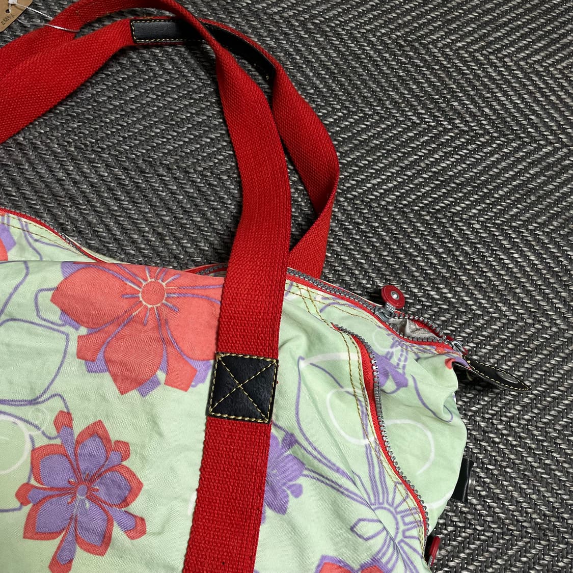 00s 키플링 y2k 더블 키링 플라워 토트백o 5177 상품이미지5