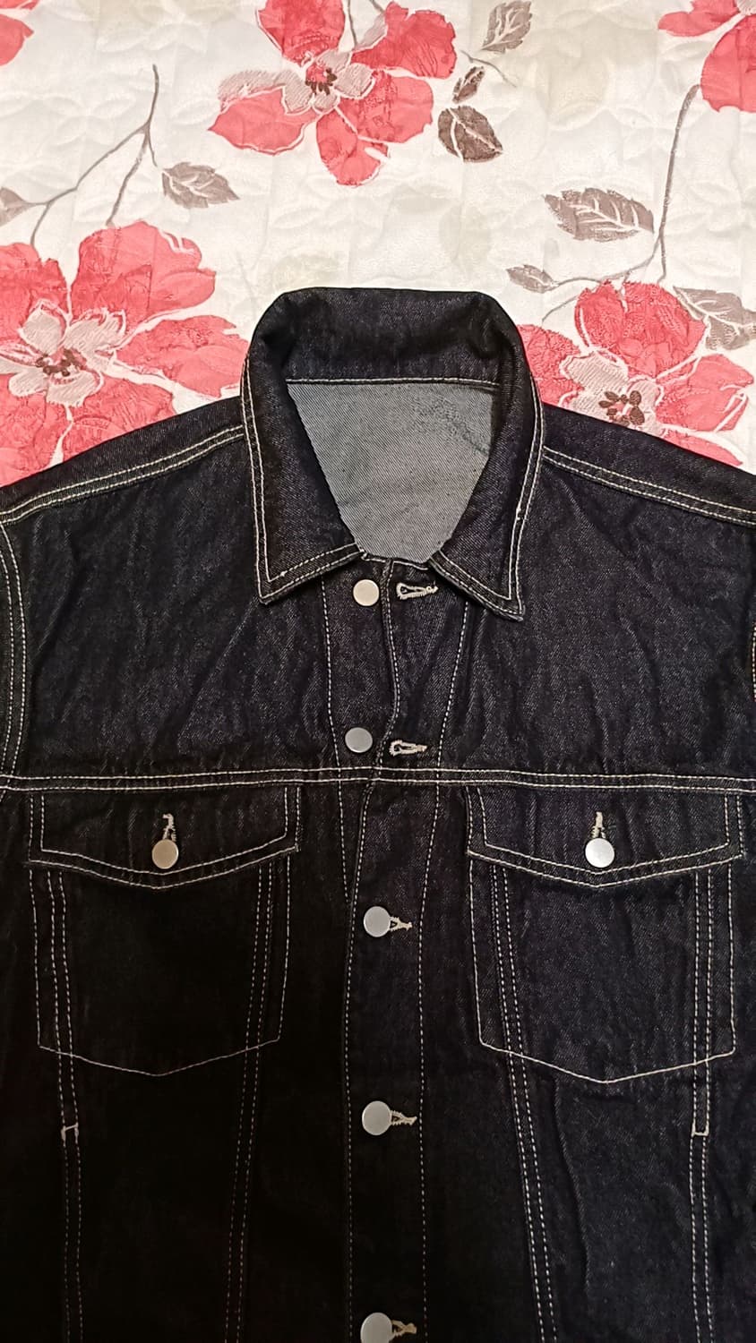 에잇세컨즈 오버핏 블랙데님자켓 100 가슴62 기장66 상품이미지2