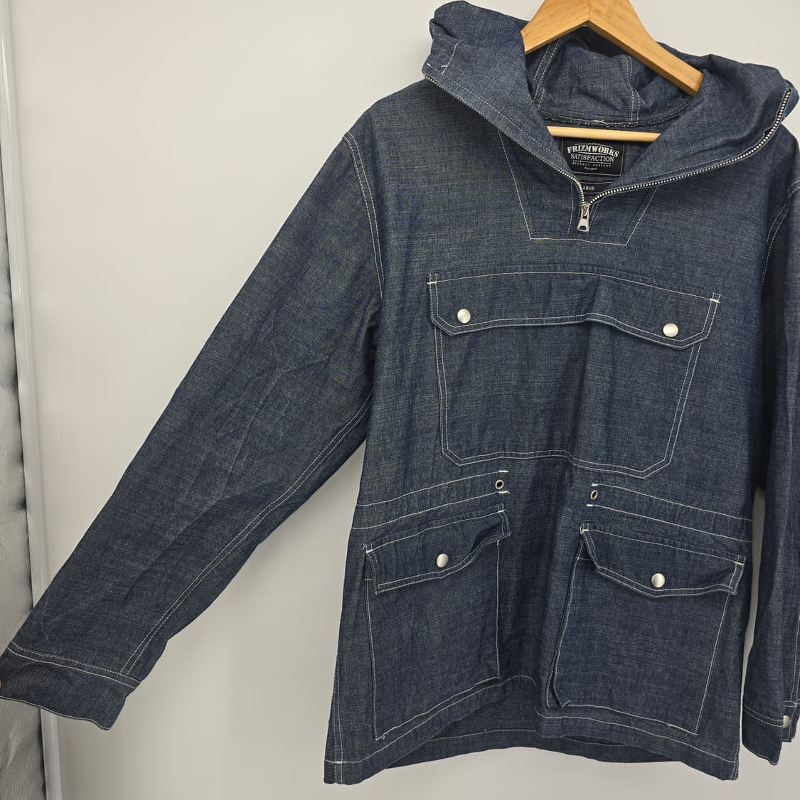 프리즘웍스 데님 후드 아노락 자켓 상품이미지9