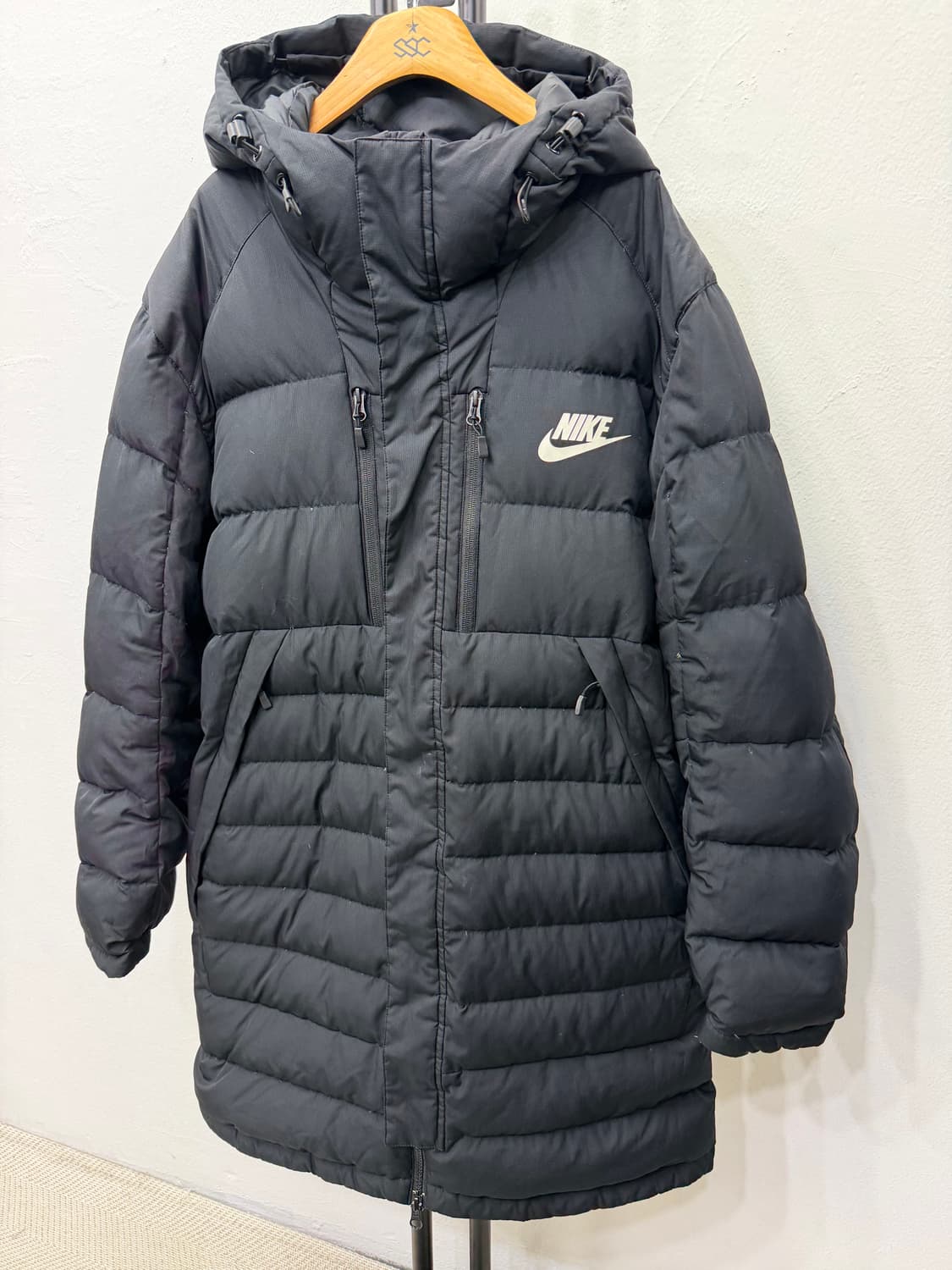 정품) 나이키 남성 블랙 롱패딩 XXL 상품이미지3