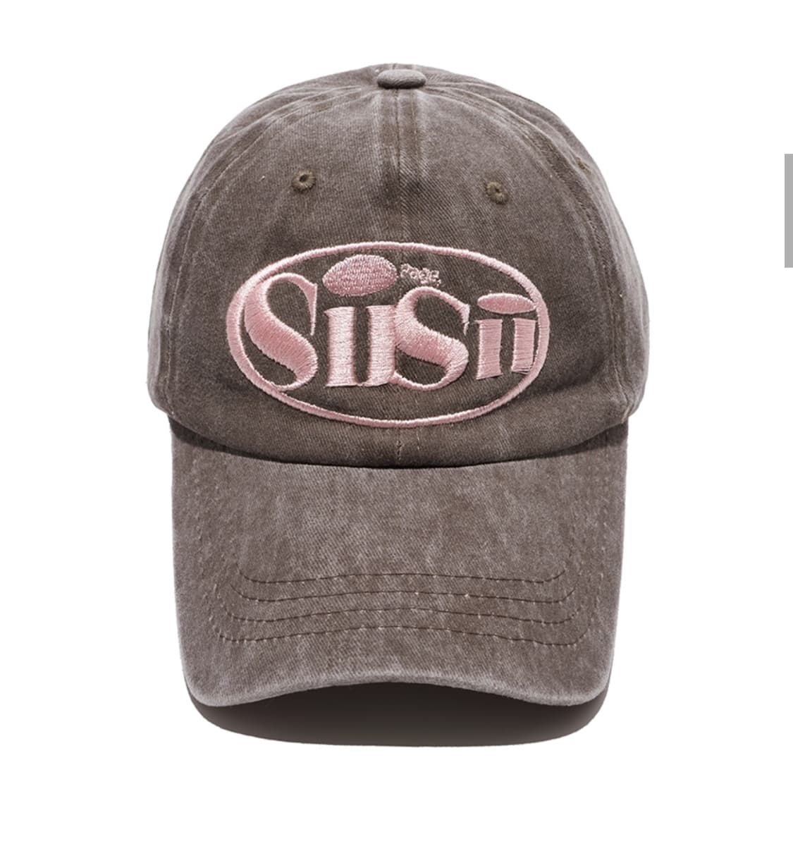 페이지시시 오발 로고 피그먼트 볼캡 브라운 free 상품이미지1