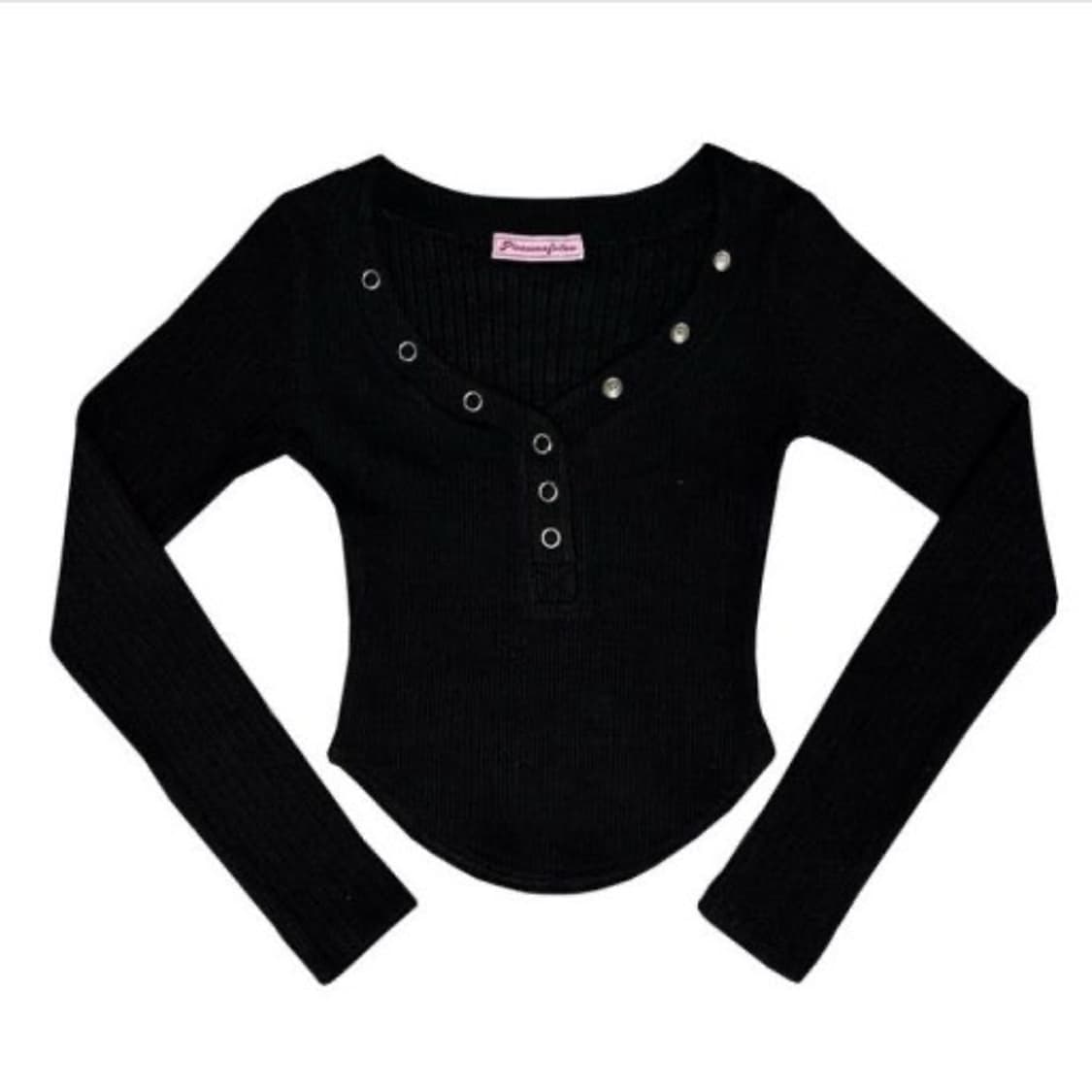 플리즈노팔로우 버니탑 블랙 상품이미지1