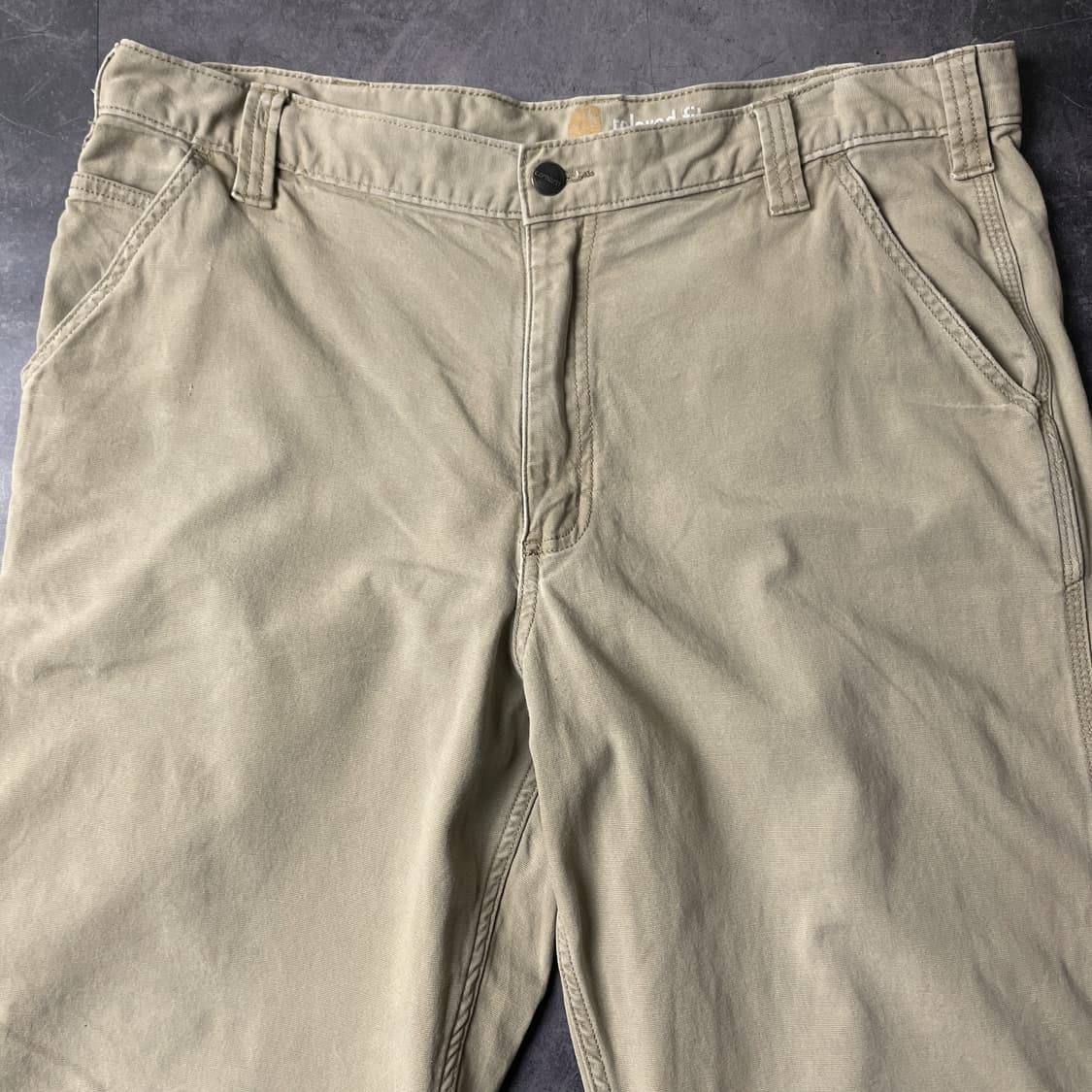 CARHARTT 칼하트 빈티지 베이지 싱글니 워크팬츠 A00350 상품이미지2