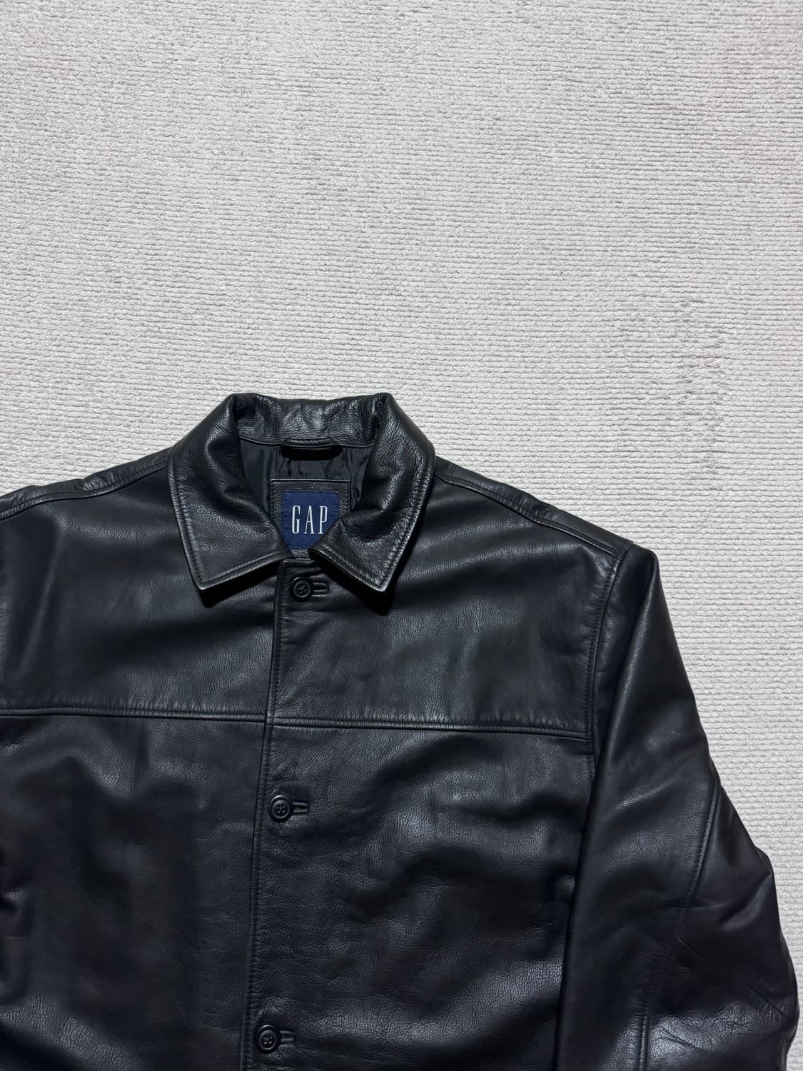 올드갭 GAP 카코트 블랙 카우레더 L 상품이미지3