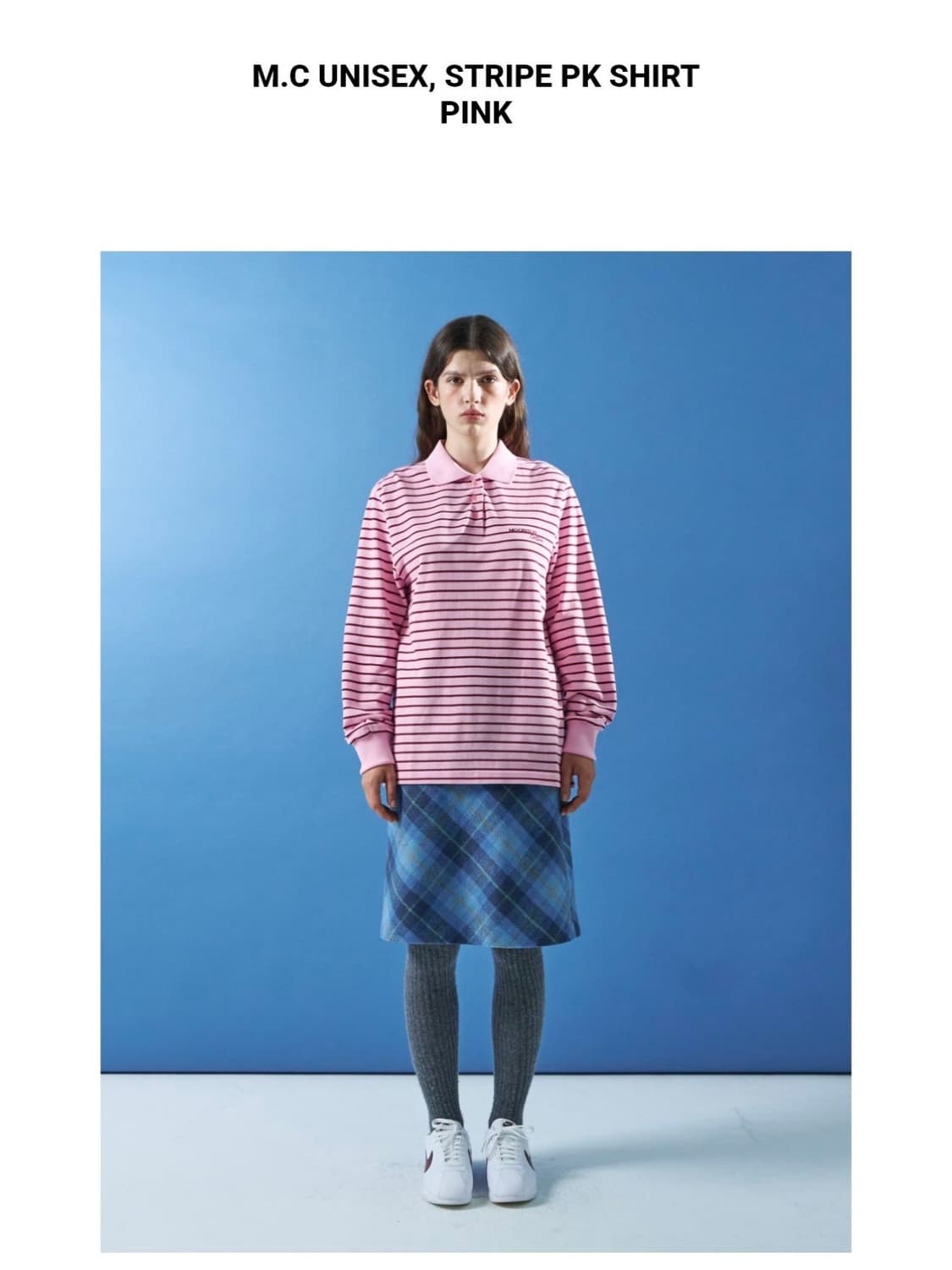 문선 유니섹스 Stripe PK Shirt / Pink 상품이미지1