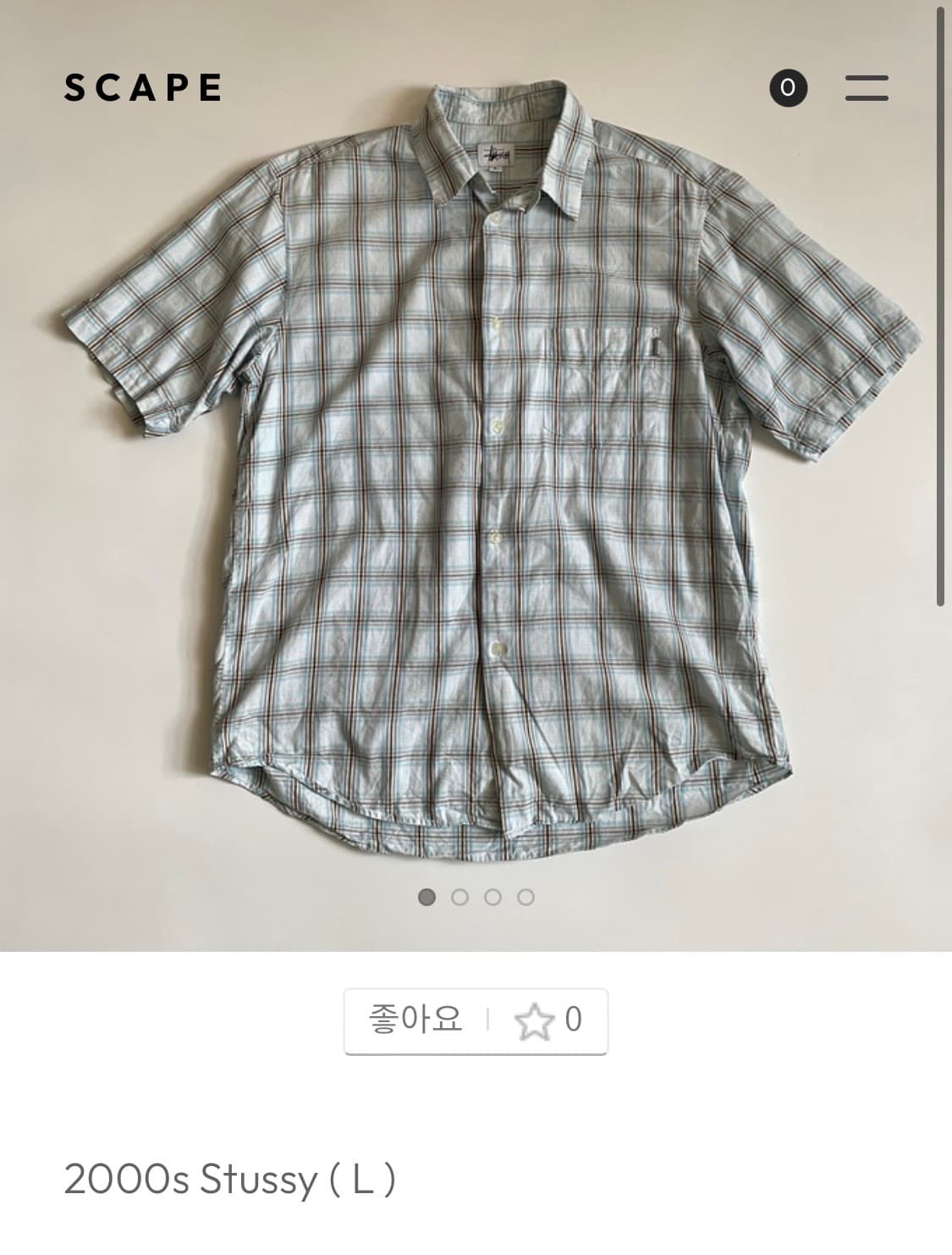 2000s Stussy 스투시 체크셔츠 L사이즈 상품이미지1