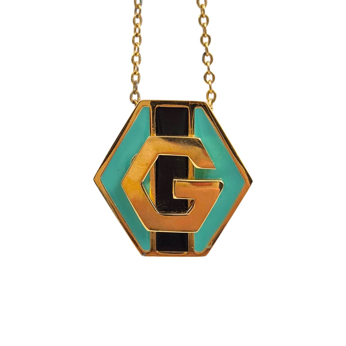 77s 프랑스 지방시 비쥬 육각 인레이 목걸이 상품이미지1