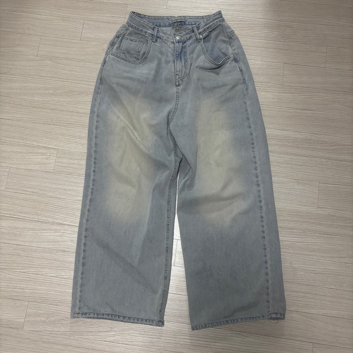 페일제이드 로우라이즈 와이드 데님 빈티지 애쉬 S 상품이미지7