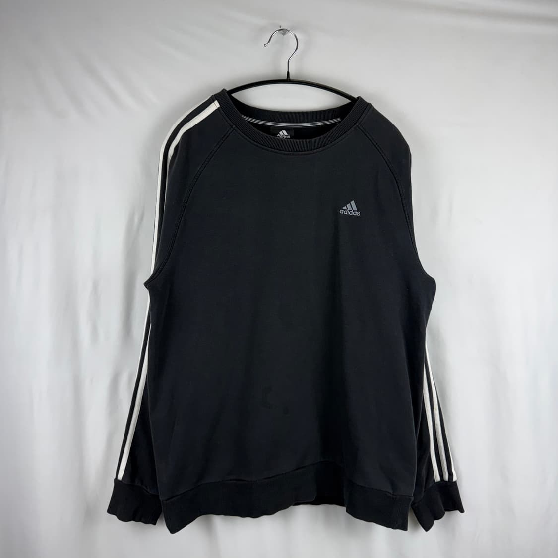 105) 아디다스 삼선 맨투맨 블랙 상품이미지2