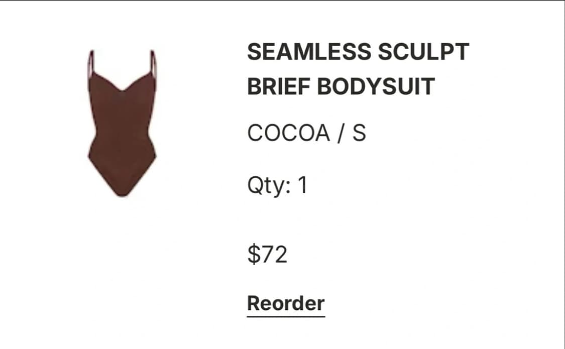 skims brief bodysuit. push up bra 상품이미지1