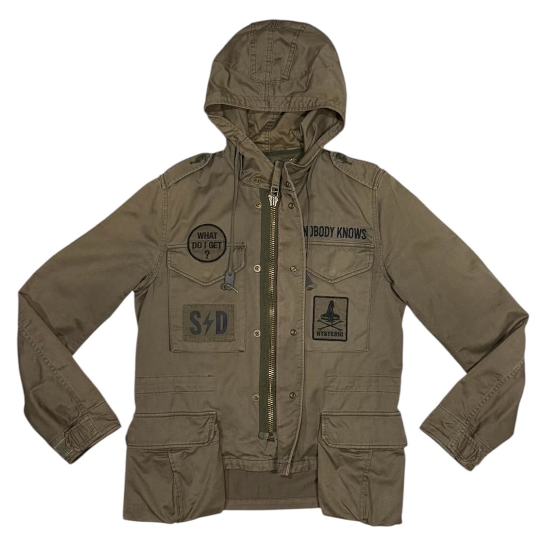 히스테릭 글래머 아카이브 신슐레이트 패딩 결합 m-65 후드 집업 자켓 상품이미지1