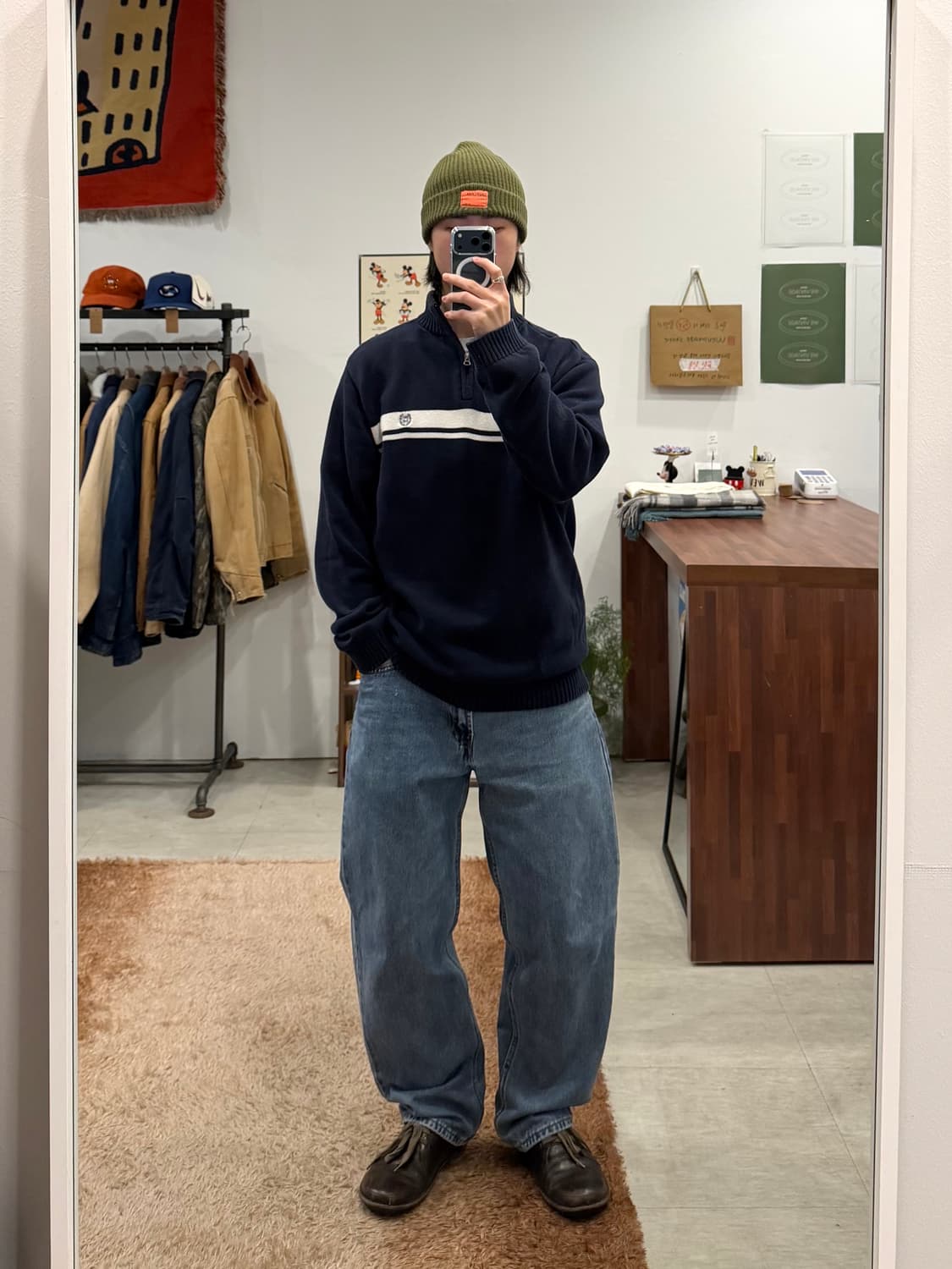 Chaps ralph lauren 챕스 랄프로렌 하프넥 쿼터 집업 니트 상품이미지2