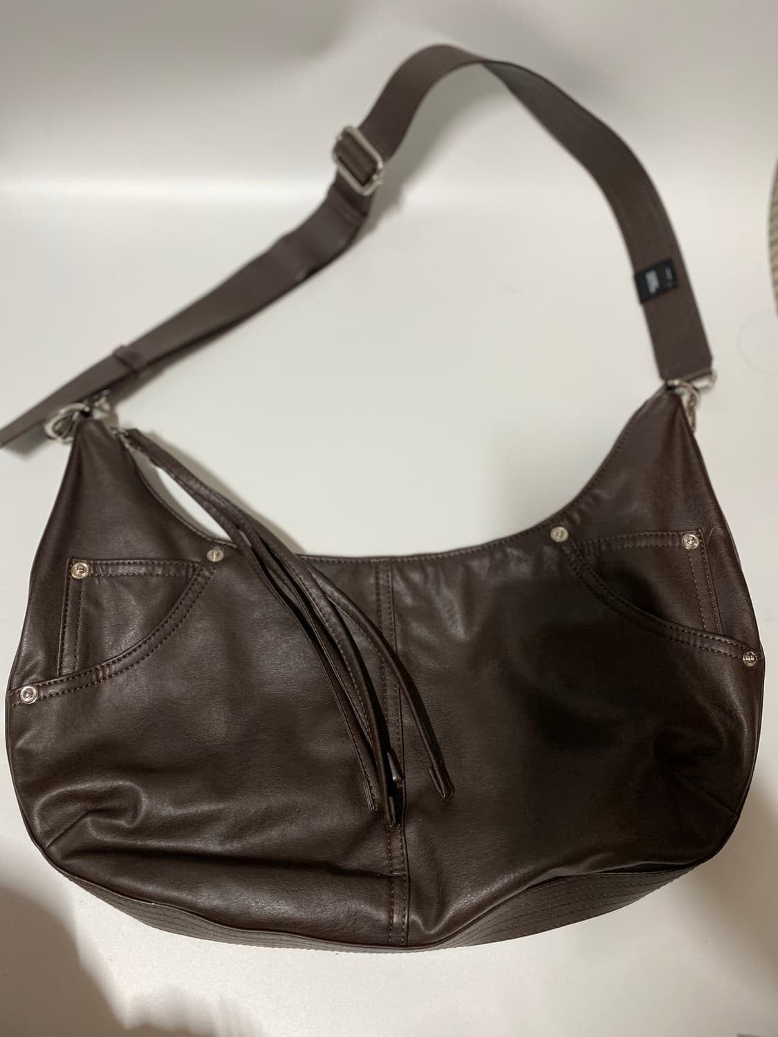 메종미네드 레더 새들백 브라운 숄더백 크로스백 상품이미지1