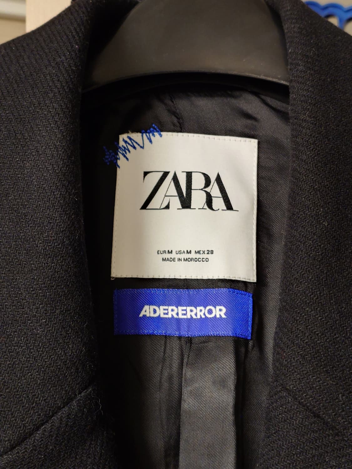 [M/105] 자라 아더에러 2차 코트 울 블랜드 오버사이즈 블랙 상품이미지2