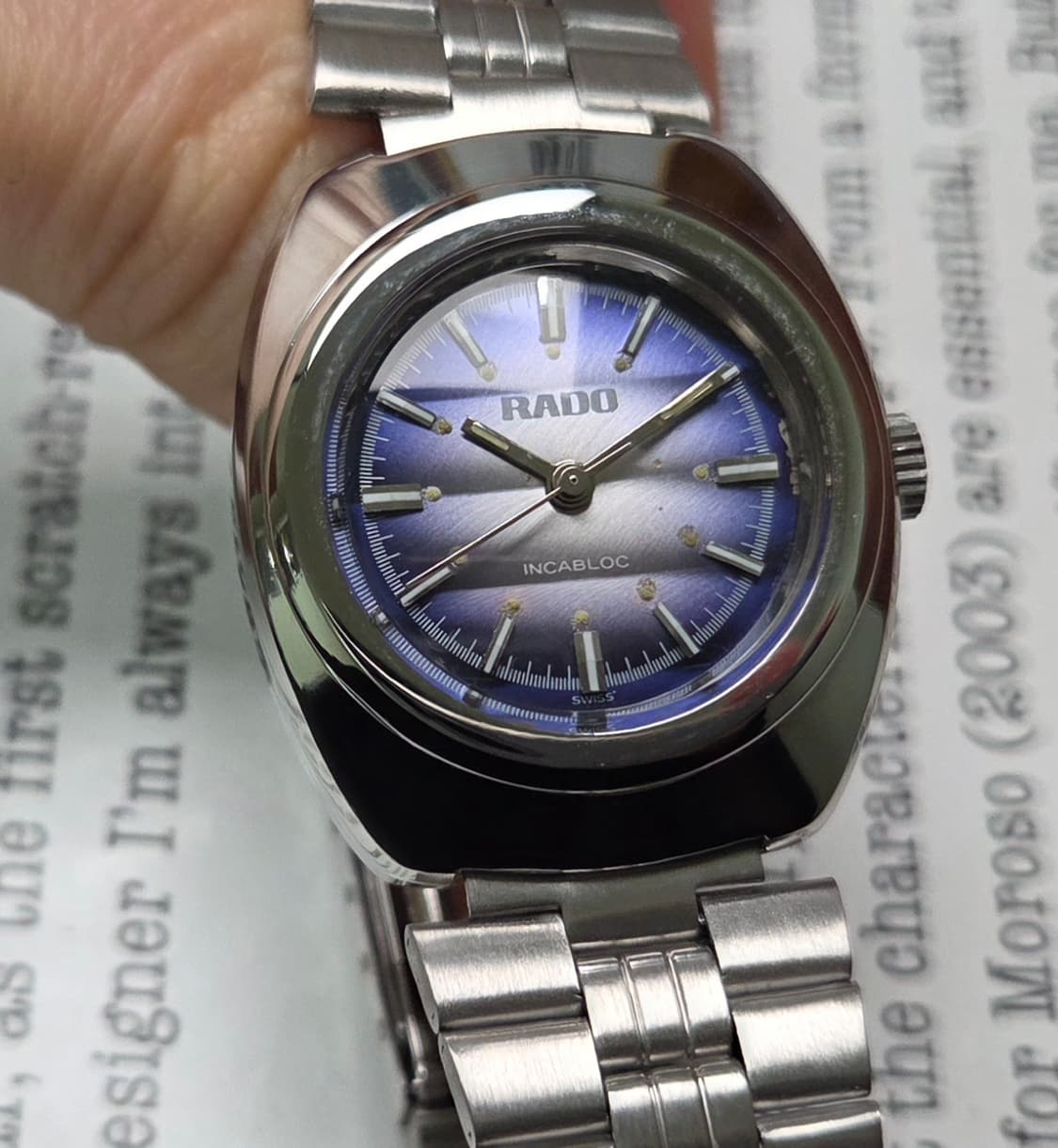 레어] 빈티지 라도 블루퍼플 입체판 잉카블록 수동 메커니컬 여성용
 상품이미지1