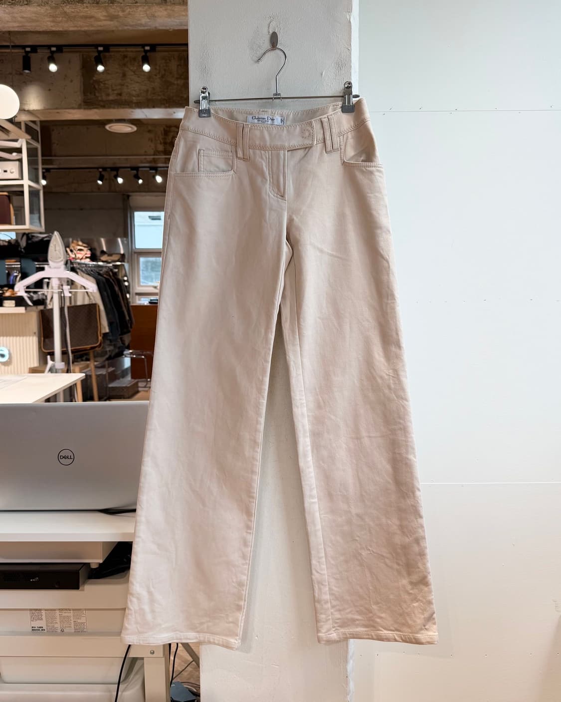 크리스찬 디올 부티크 아이보리 와이드 팬츠  상품이미지2