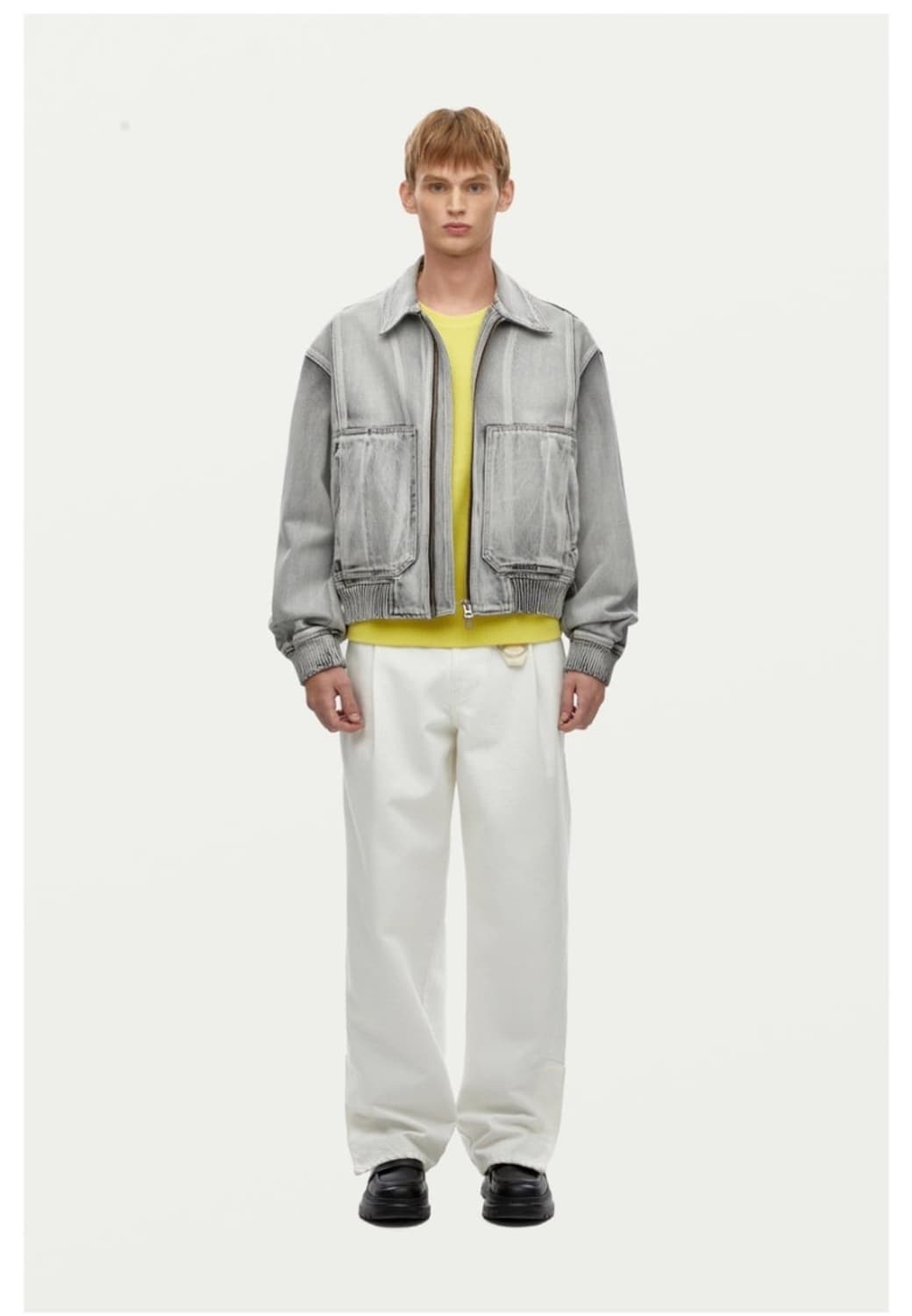 솔리드옴므 23ss 그레이 데님 봄버 자켓 48 상품이미지1