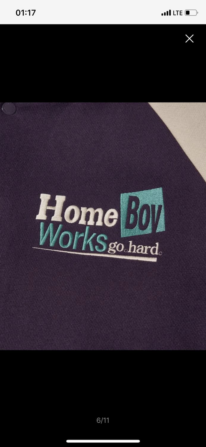 (새상품) 어반디타입 홈보이 울 바시티 자켓 퍼플 상품이미지3