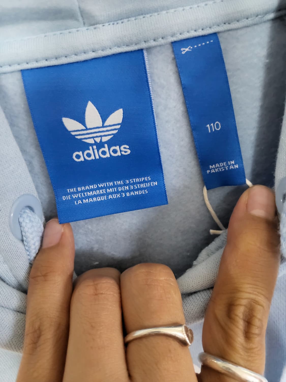 아디다스 오리지널 3포일 기모 후드티 110사이즈 새상품 상품이미지3