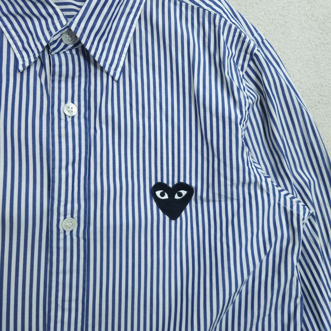 꼼데가르송 스트라이프 셔츠 M 국문택 상품이미지2