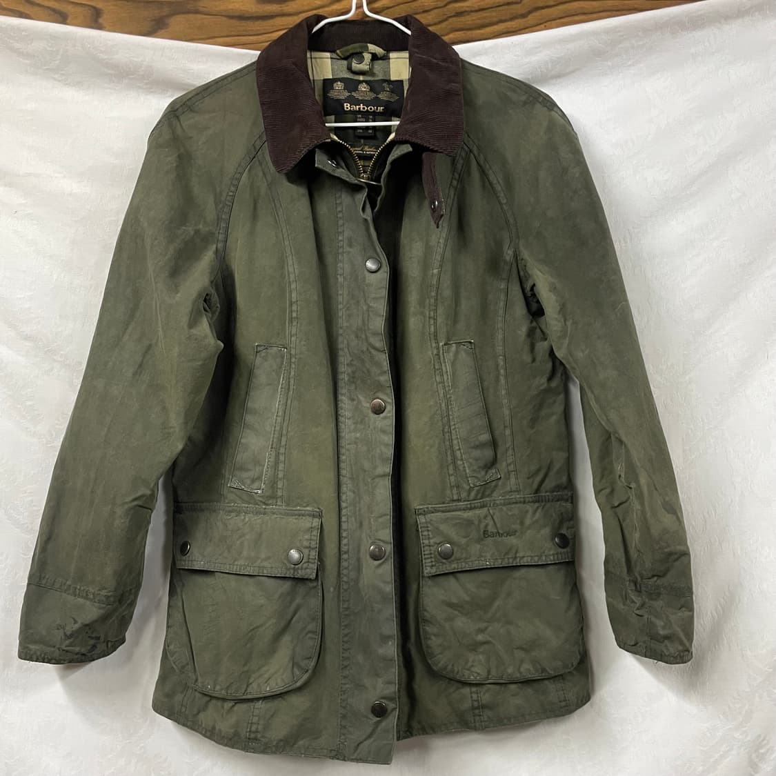 바버 여성 왁스자켓 세이지그린 상품이미지1