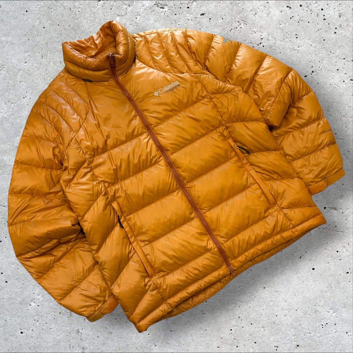 [XL] 컬럼비아 티타늄 옴니쉴드 오렌지 퀼팅 패딩 D795 상품이미지1