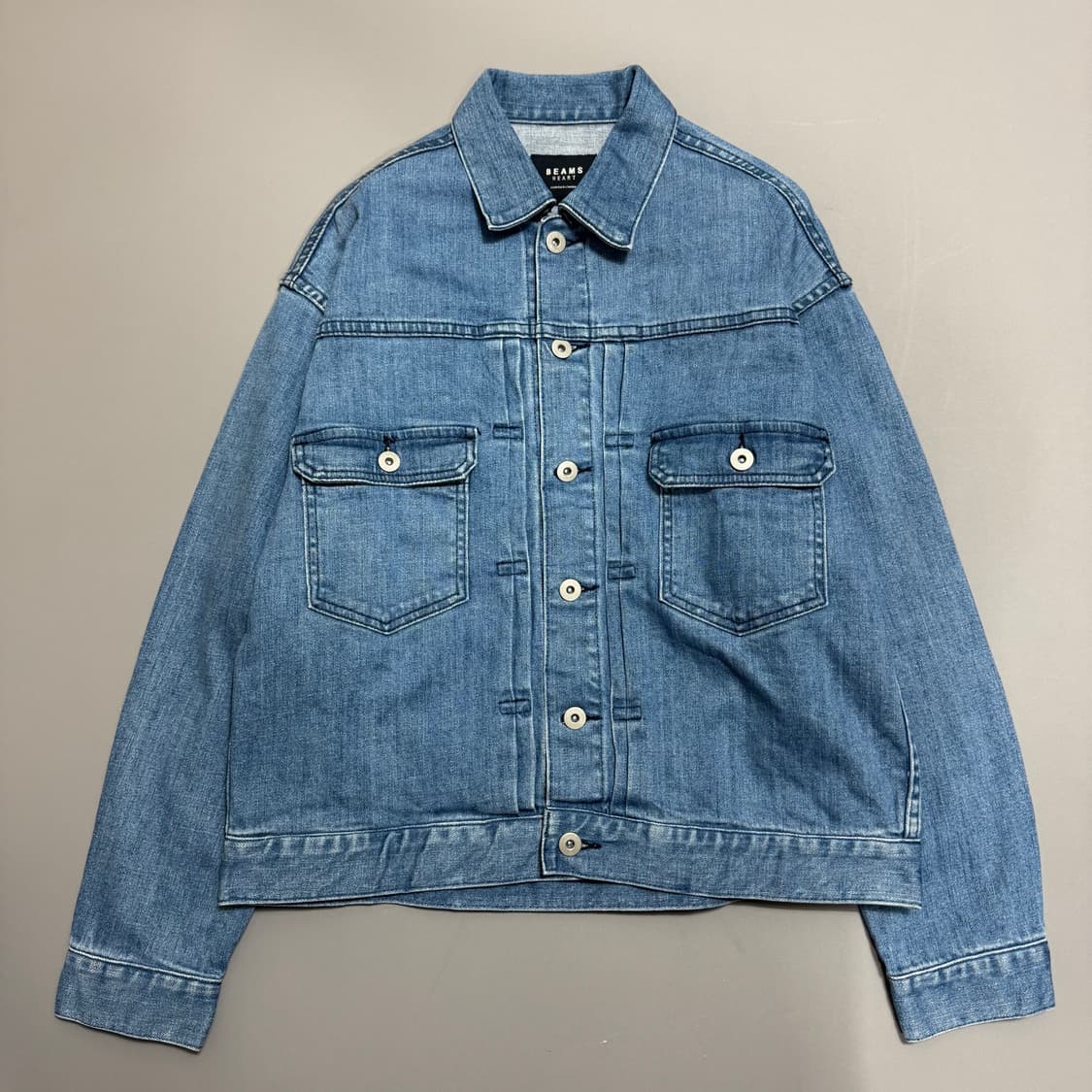 빔즈(BEAMS HEART) 라이트블루컬러 TYPE2 데님 트러커 자켓 상품이미지6