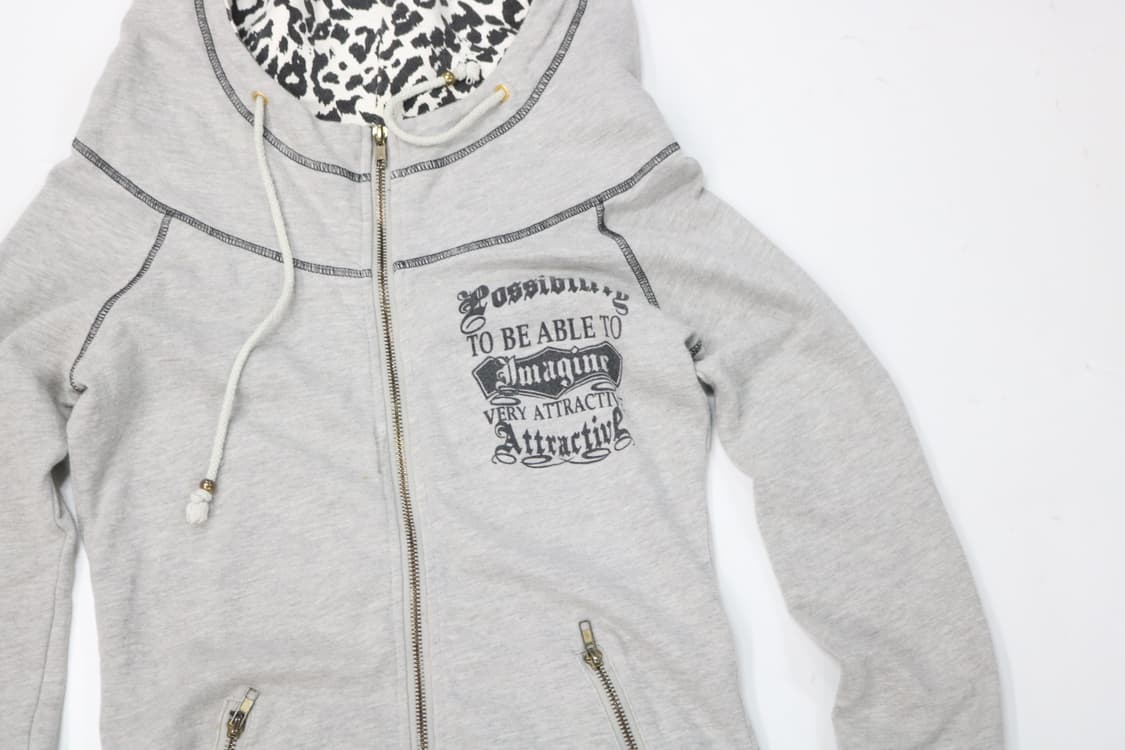 REAL MASTERS 리얼 마스터즈 스컬 그래픽 레오파드 후드 집업 M 상품이미지7