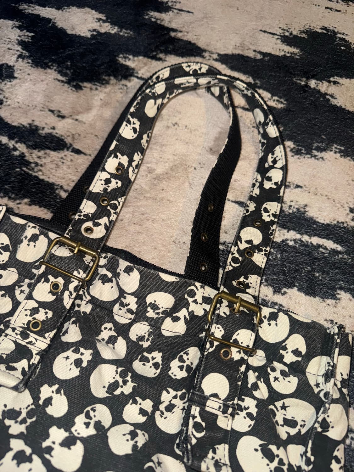 스컬 도트 에코백  상품이미지2