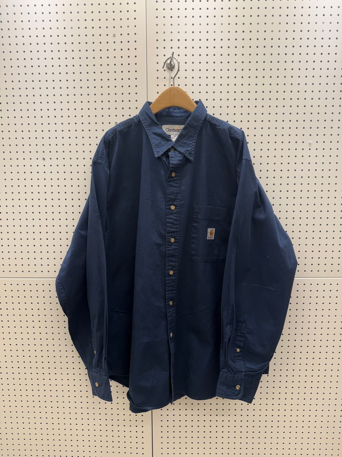 칼하트 네이비 원포켓 워크 셔츠  상품이미지2