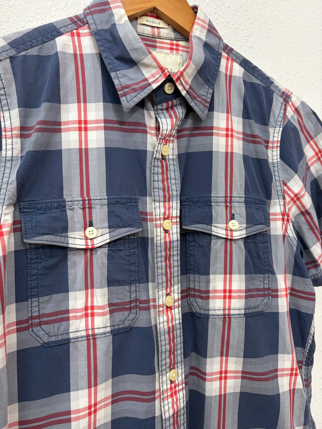 Abercrombie 체크 반팔 셔츠 상품이미지2