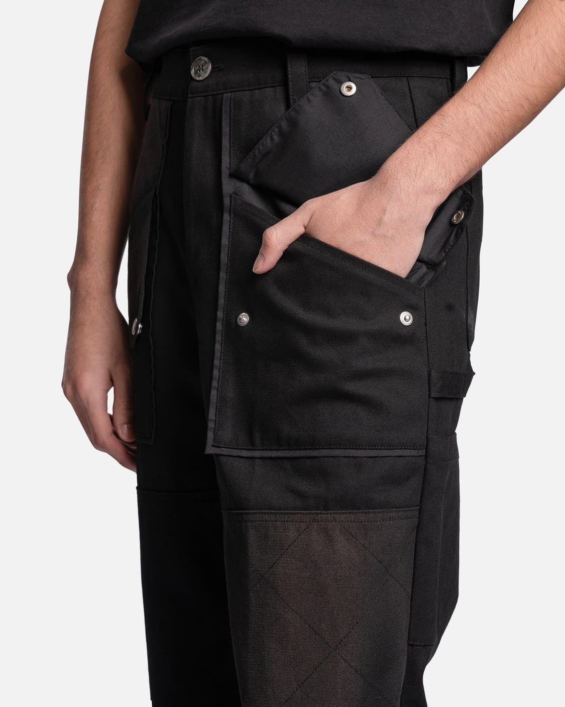 [S]JiyongKim 지용킴 23AW 선 블리치 더블 니 팬츠 상품이미지4