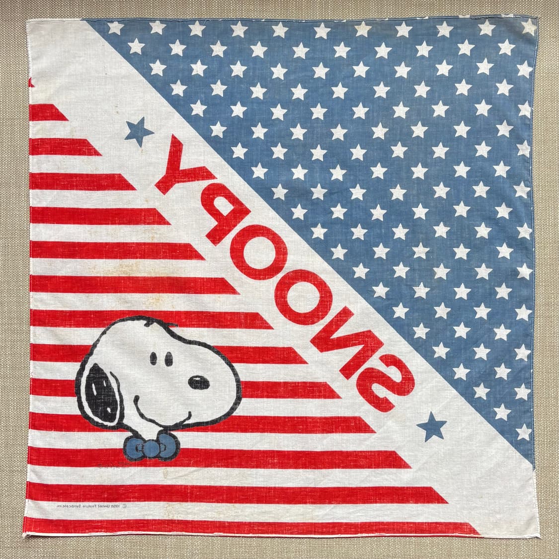 50s USA SNOOPY 1st 아메리칸 플래그 반다나 상품이미지9