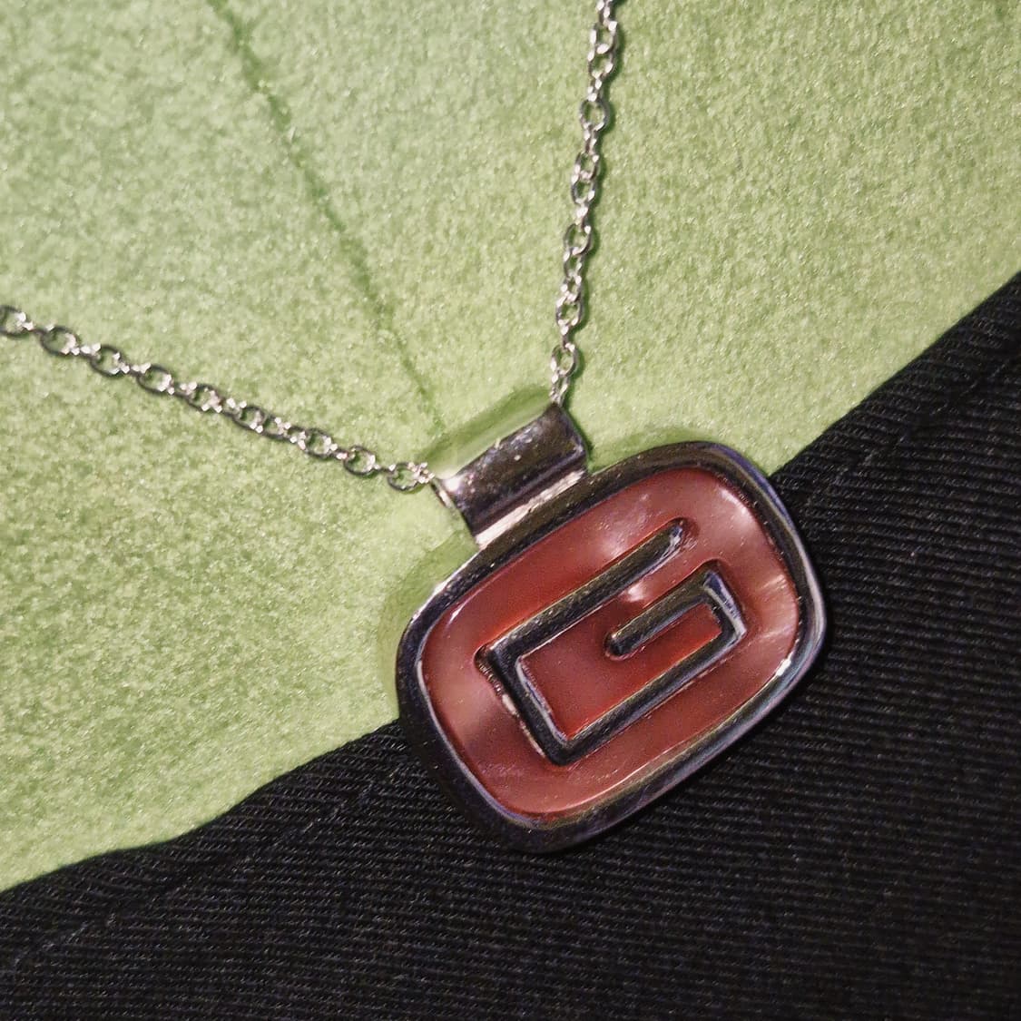 80s 지방시 아발론 자개 실버925 빈티지 목걸이 상품이미지7