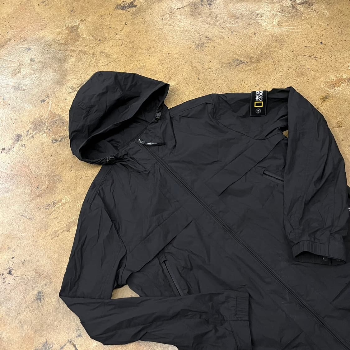 [정품/L] 내셔널지오그래픽 블랙 후드 바람막이 자켓 b17 상품이미지1