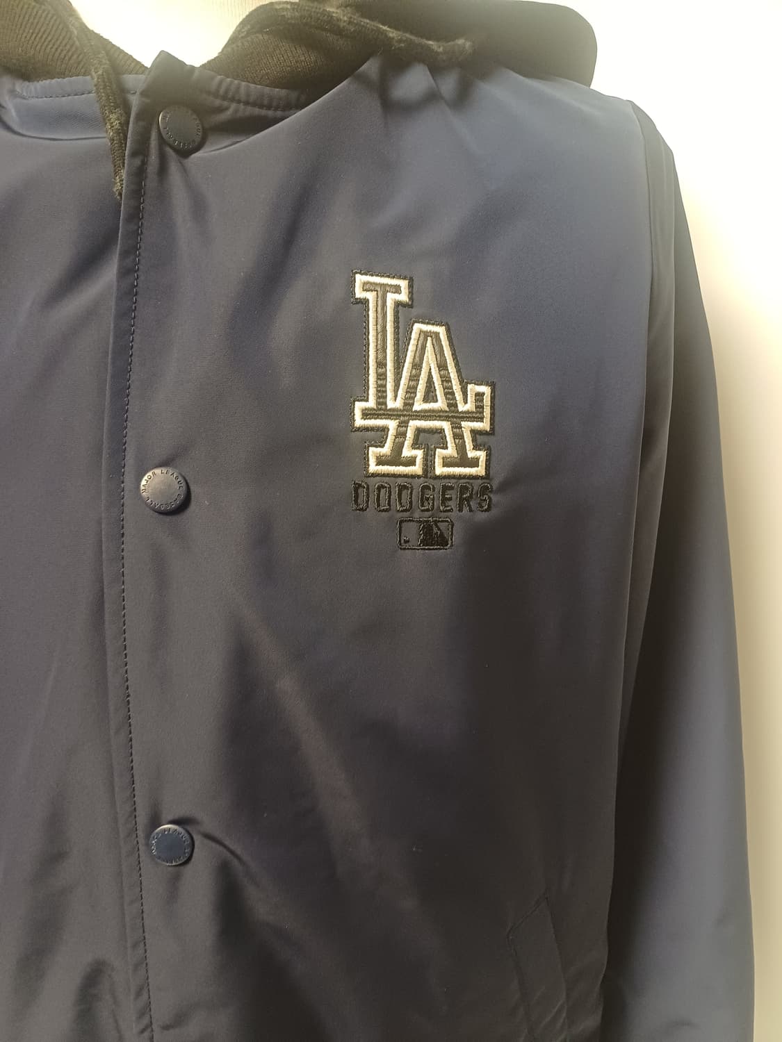[90] MLB LA 다저스 레이어드 후드 롱 코치 자켓 (LAD 자수) 상품이미지5