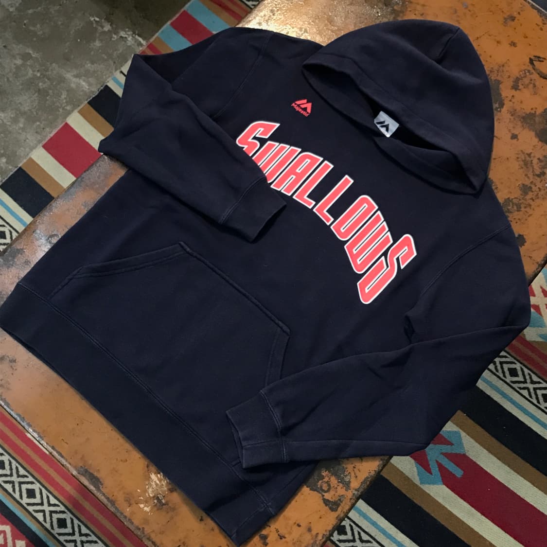 마제스틱 네이비 프린팅 쭈리 후디 남성 102 여성 루즈핏 상품이미지2