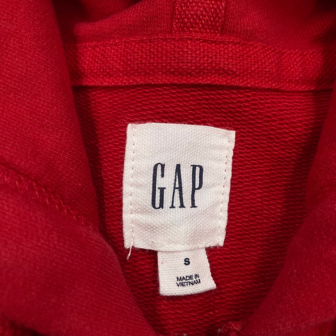 GAP 레드 컬러 스펠아웃 빅로고 후드 집업 상품이미지3